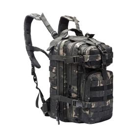 Tactical Bag for Outdoor Hiking Camping Travel (Color: Black Camo)